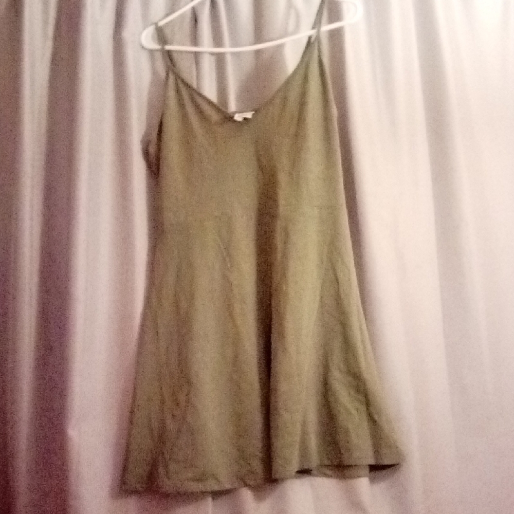 Divided Olive Mini Dress